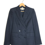 Dark Blue Double Breasted Lamb Wool Suit Jacket / STELLA MCCARTNEY - Size 38