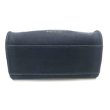 Dark Blue Lurex Denim DEAUVILLE Medium Shopper Tote Bag / CHANEL