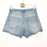 Dark Blue Ripped Denim Shorts / RAG & BONE - Size 27