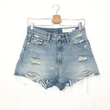 Dark Blue Ripped Denim Shorts / RAG & BONE - Size 27