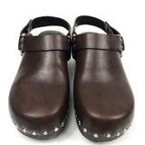 Dark Brown 70's Studded Slingback Clogs / RE/DONE - Size 37