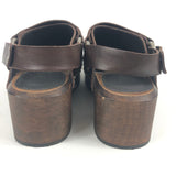 Dark Brown 70's Studded Slingback Clogs / RE/DONE - Size 37