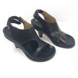 Dark Brown CUCHI Vegetable Leather Low-heeled Sandals / ELLEN VERBEEK - Size 36