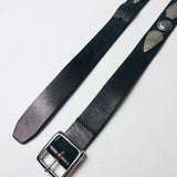 Dark Brown Leather Embellished Belt / HTC LOS ANGELES