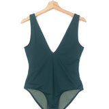 Dark Green ESSENTIAL One Piece Swimsuit / ANJA PARIS - Size 42