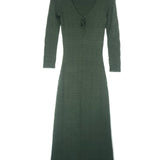 Dark Green Knitted ESTELA Maxi Dress / SEZANE - Size S