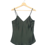 Dark Green Silk-satin Camisole / FRAME - Size S/P