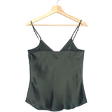 Dark Green Silk-satin Camisole / FRAME - Size S/P