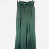 Dark Green Wide-leg Silk-satin Trousers / ZIMMERMANN - Size 1