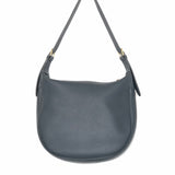 Dark Grey Medium HELOISE Supple Grained Calfskin Moon Bag / CELINE