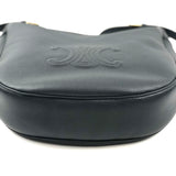 Dark Grey Medium HELOISE Supple Grained Calfskin Moon Bag / CELINE