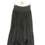 Dark Khaki Cotton Midi Skirt / LAURENCE BRAS - Size 36