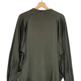 Dark Khaki Long Sleeves Silk Blouse / VINCE - Size S