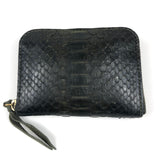 Dark Khaki Mini Bob Python Wallet / CLARIS VIROT