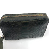 Dark Khaki Mini Bob Python Wallet / CLARIS VIROT