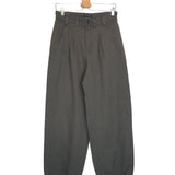 Dark Khaki TIMON Pleated Organic Cotton Trousers / SOEUR - Size 34