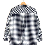 Dark Navy CAPRI Gingham Checked Long Sleeves Shirt / MAJE - Size 1