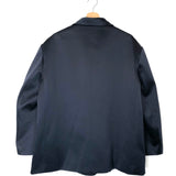 Dark Navy Oversized Satinated Blazer Jacket / THE FRANKIE SHOP - Size XS/S