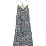 Dark Navy RISTY SOFT BRITISH FLOWERS Silk Jacquard Slip Dress / ZADIG & VOLTAIRE - Size XS