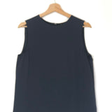 Dark Navy Sleeveless Silk Georgette Blouse / THEORY - Size S