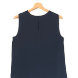 Dark Navy Sleeveless Silk Georgette Blouse / THEORY - Size S