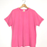 Dark Pink Plain Cotton  Tee - One Size