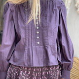 Dark purple Poplin Cotton Blouse - model OKINA (SS21) / ISABEL MARANT ETOILE - Size 34