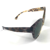 Dark Tortoise and Green Butterfly Sunglasses / CHANEL