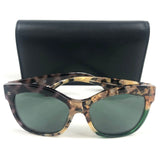 Dark Tortoise and Green Butterfly Sunglasses / CHANEL