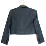 Deep Marine Blue Cropped Denim Jacket / SAINT LAURENT - Size 40