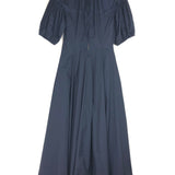 Deep Navy ESTELLE Cotton Corset Dress / ULLA JOHNSON - Size 4