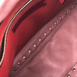Dust Pink Quilted Nappa SPIKE ROCKSTUD Embellished Large Shoulder Bag / VALENTINO