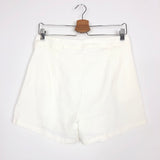 Ecru Buttoned Shorts