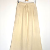 Ecru Cotton Gauze Wide Pants / BY COCO - One Size