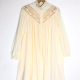 Ecru Crochet-detailed Mini Dotted Dress / FORTE_FORTE - Size 1