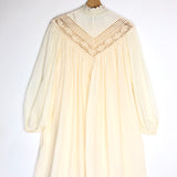 Ecru Crochet-detailed Mini Dotted Dress / FORTE_FORTE - Size 1