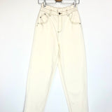 Ecru Cropped high-waist Cotton Jeans / MAJE - Size 36