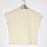 Ecru ELIX Short and Wide Sleeves Cotton Tee / BA&SH - Size 2