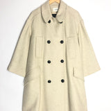 Ecru FLICKA Oversized Wool Coat / ISABEL MARANT ETOILE - Size 36
