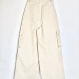 Ecru Hailey Cotton-twill Cargo Jeans / THE FRANKIE SHOP - Size S