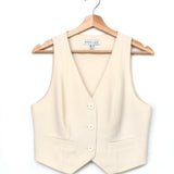 Ecru IRENA Tailored Fitted Sleeveless Vest / SHONA JOY - Size 38