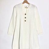 Ecru Knitted Long Sleeves Mini Dress / BA&SH - Size 2