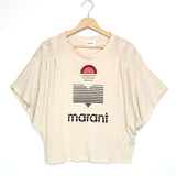 Ecru Linen KYANZA Logo T-shirt / ISABEL MARANT ETOILE - Size M