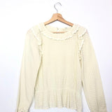 Ecru Long Sleeves Top - model COMO / BA&SH - Size 0