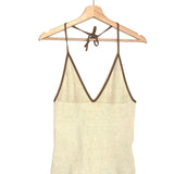 Ecru MARUBIA Ribbed Linen-blend Halterneck Tank Top / JACQUEMUS - Size 44