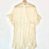 Ecru Metallic Fil Coupe Silk Blend REVOLVE Dress / IRO - Size 34