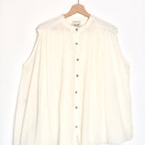 Ecru Oversized Sleeveless Blouse - One Size