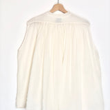 Ecru Oversized Sleeveless Blouse - One Size