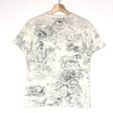 Ecru Printed DIORODEO Linen Tee Shirt / CHRISTIAN DIOR - Size S