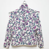 Ecru Printed Puffer Jacket with Removable Long Sleeves - model JANISSAE / ISABEL MARANT - Size 38